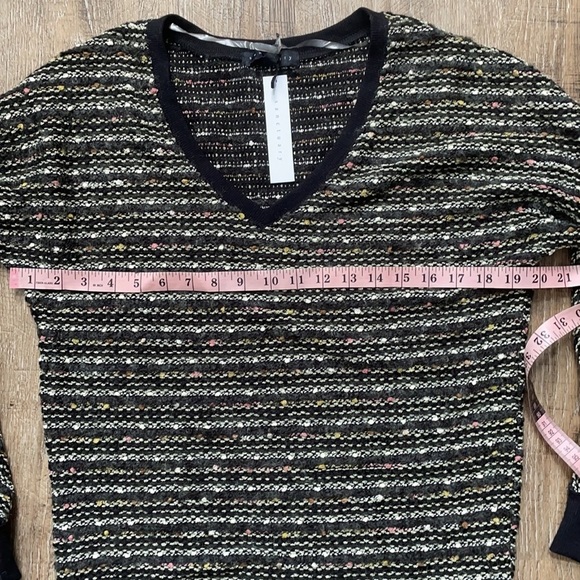 COPY - Sanctuary Black Metallic V Neck Sweater XS - Picture 6 of 8